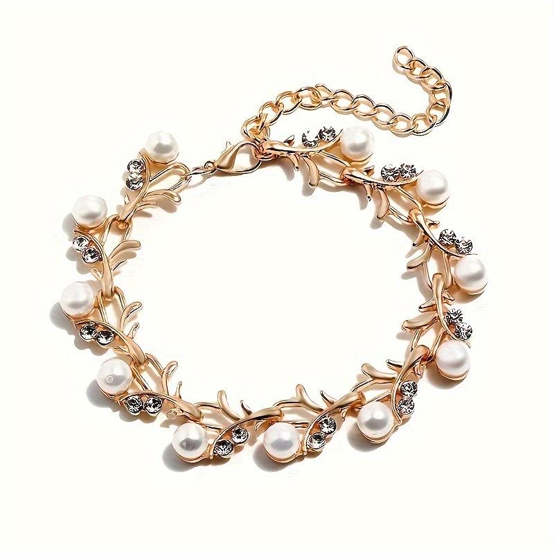 Simulation Pearl Necklace Bracelet Earrings Set Bridal Dress Versatile Accessories Fashion Jewelry Gift