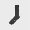 Overlay Ribbed Socks (Heather Charcoal)