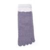 Women's Thick Five Finger Socks Winter Warm Coral Fleece Fluffy Toe Socks Striped Soft Cozy Hosiery Girls Female Floor Slippers