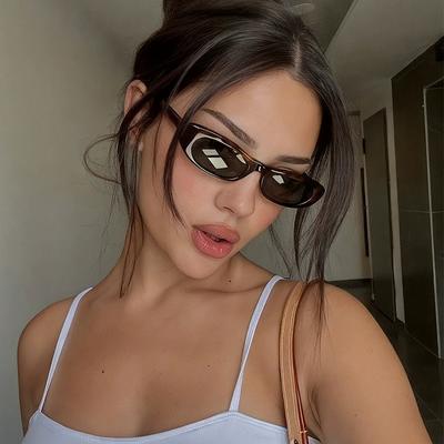 Sexy Cat Eye Women'S Sunglasses Retro Black Small Frame Sun Glasses Women Fashion Brand Trendy Punk Eyeglasses