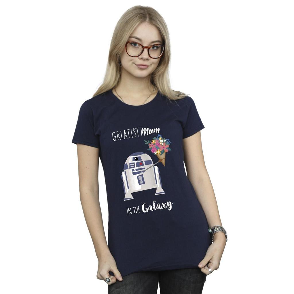 STAR WARS Womens/Ladies R2D2 Greatest Mum Cotton T-Shirt