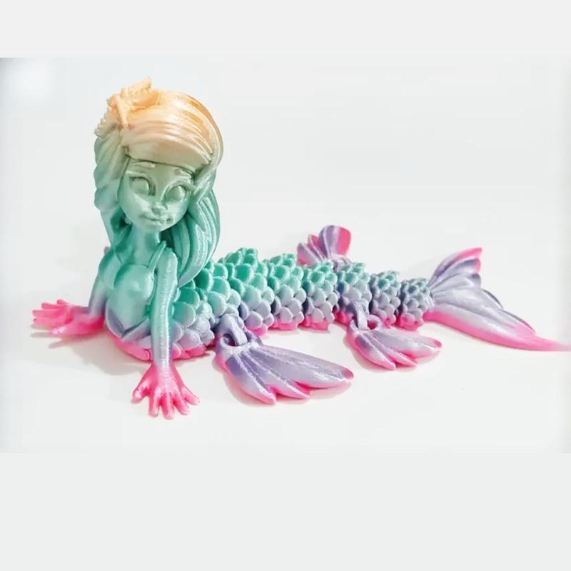 Mermaid 3D Printed Exquisite Figure Colorful Multi-Jointed Movable Girl Birthday Party High-quality Gift for Girl Like Figurines