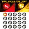 20pcs 3/4" Round Amber Red LED Signal Trailer Clearance Side Marker Lights12V EA