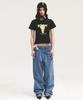 Kimseupeulesikoteunmakes (Unisex) Popcorn Flower Tee Black