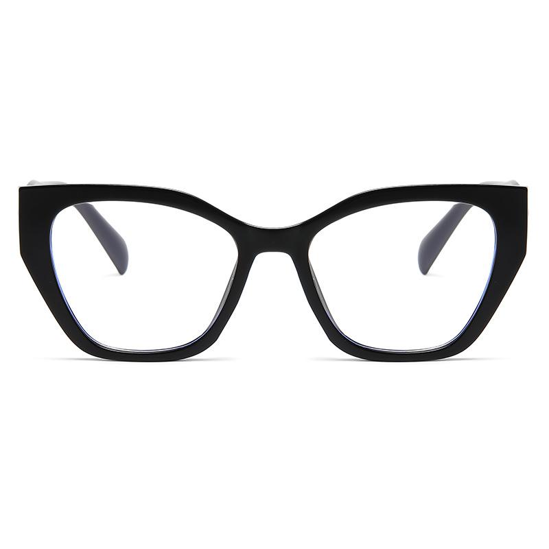555 New Cat Eye Internet Celebrity With Anti-Blue Glasses 2024 Personalized Frame Sweet Cool Fashion Commuter Flat Mirror