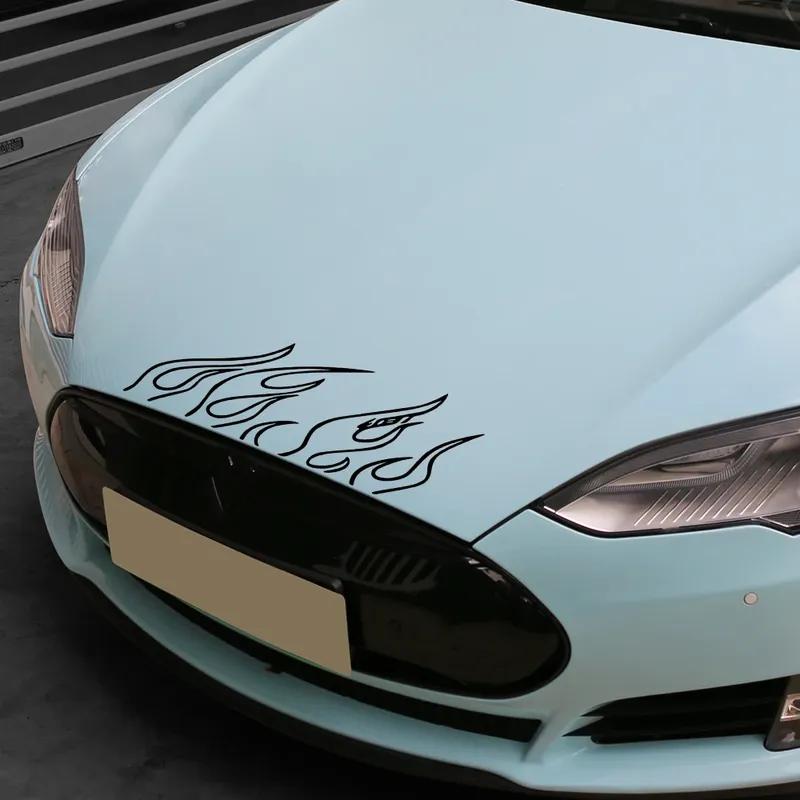 Car Stickers Funny Flame Decor Decals Outdoor Vinyl Self-Adhesive Decoration For Vehicle Window Hood Bumper Tailgate Door Side