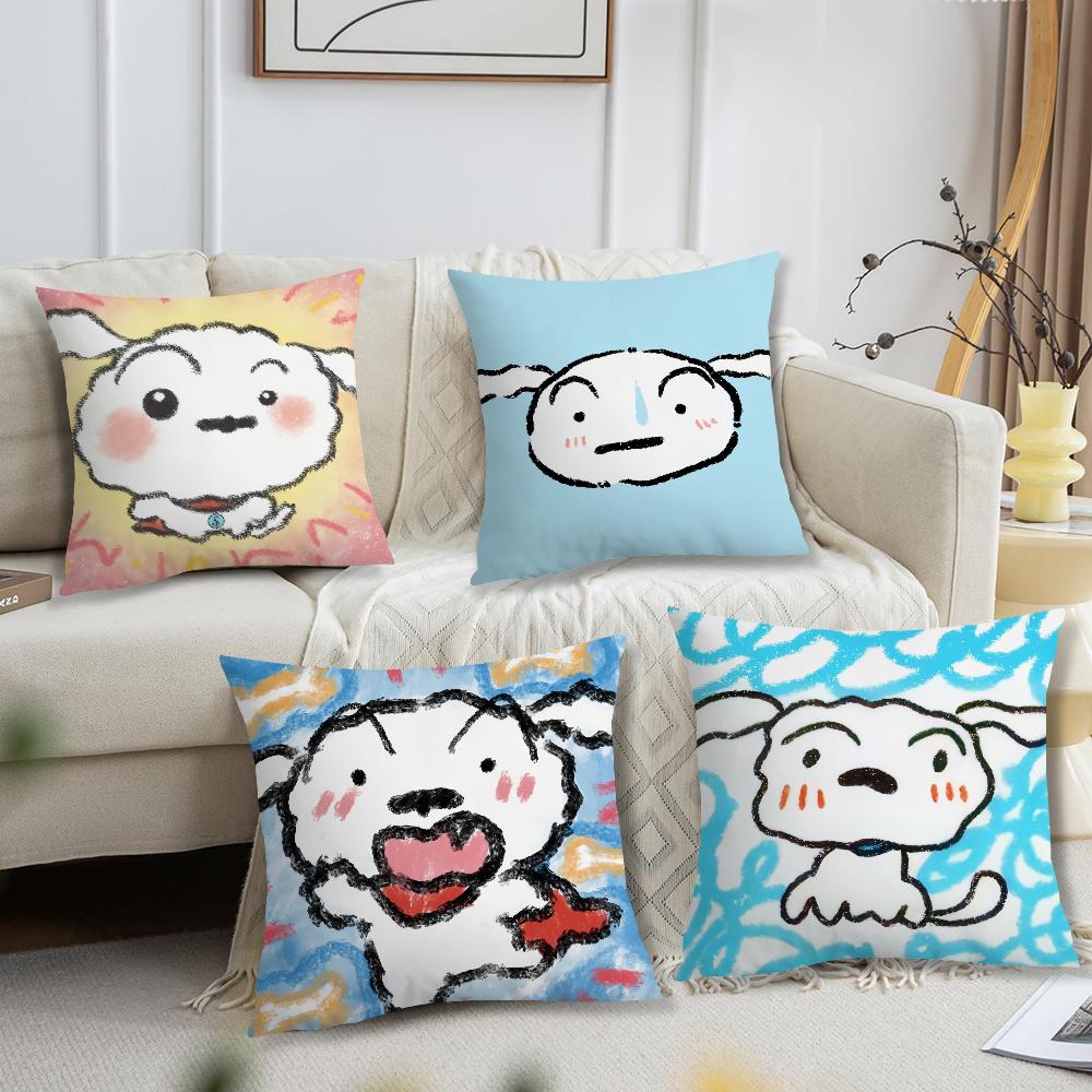 Cartoon C-Crayon S-Shin-chan Nohara Shiro Cute cushion cover Living Room Headboard Office Bedroom Sofa Nap Time Pillow Case