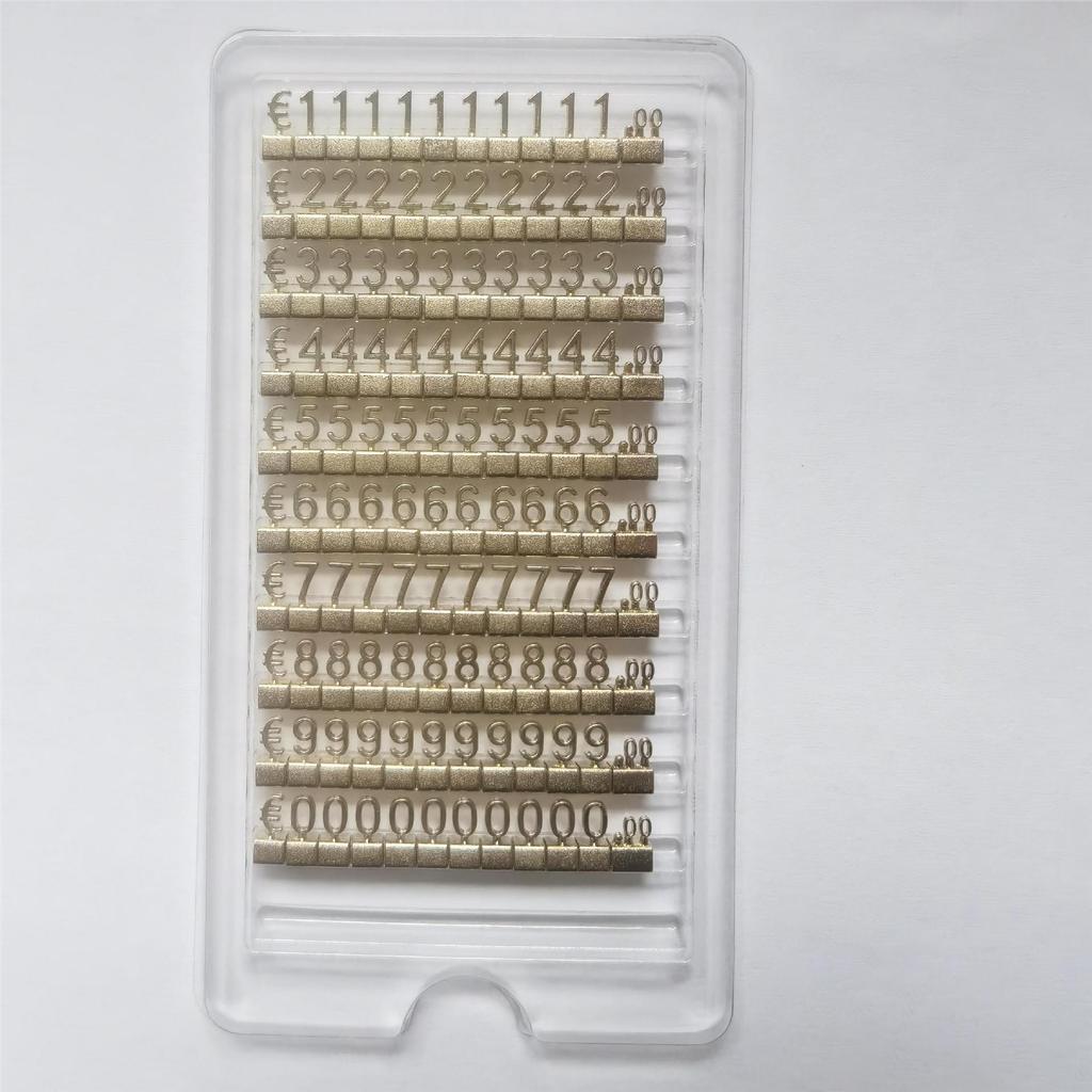 Gold Perfume Metal Currency Price Tags for Jewelry Accessories 3D Ornaments