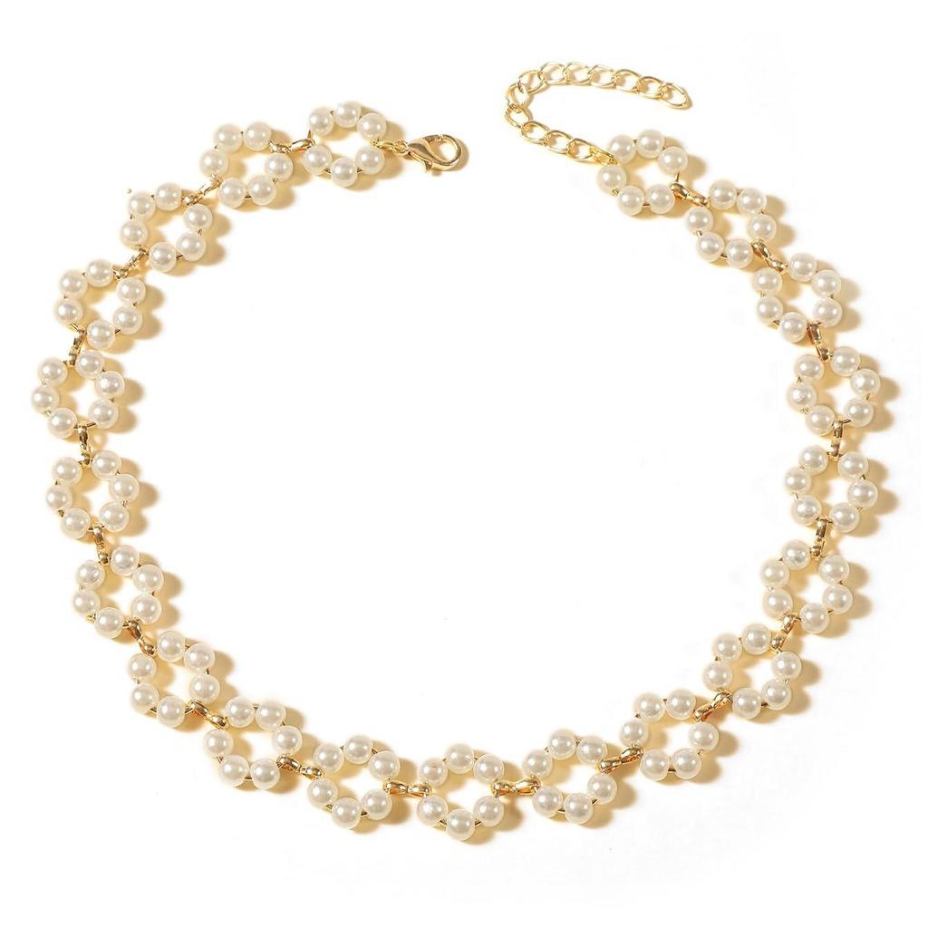 Latest Stylish Pearl Chain Pendant Choker Necklace for Women and Girls