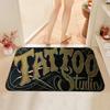 VIKAMA Tattoo Studio Retro Style Doormat Non-Slip Scratch-Resistant Entry Porch Mat Living Room Bedroom Carpet Home Decoration