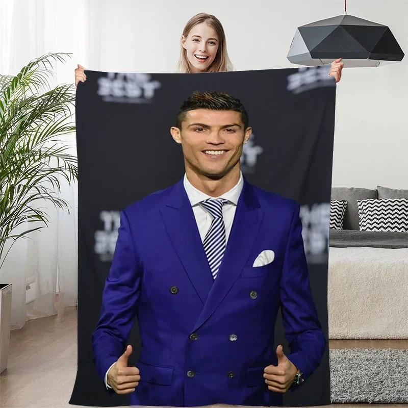 Fleece Blanket Sofa Winter Warm C-Cristiano Ronaldo Knee Bed Camping Flannel Fluffy Soft Blankets King Size Microfiber Bedding