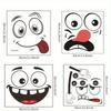 4pcs Cartoon Face Self-adhesive PVC Stickers,expression Stickers,glossy Glitter Decorations for home,Christmas Party Decorations