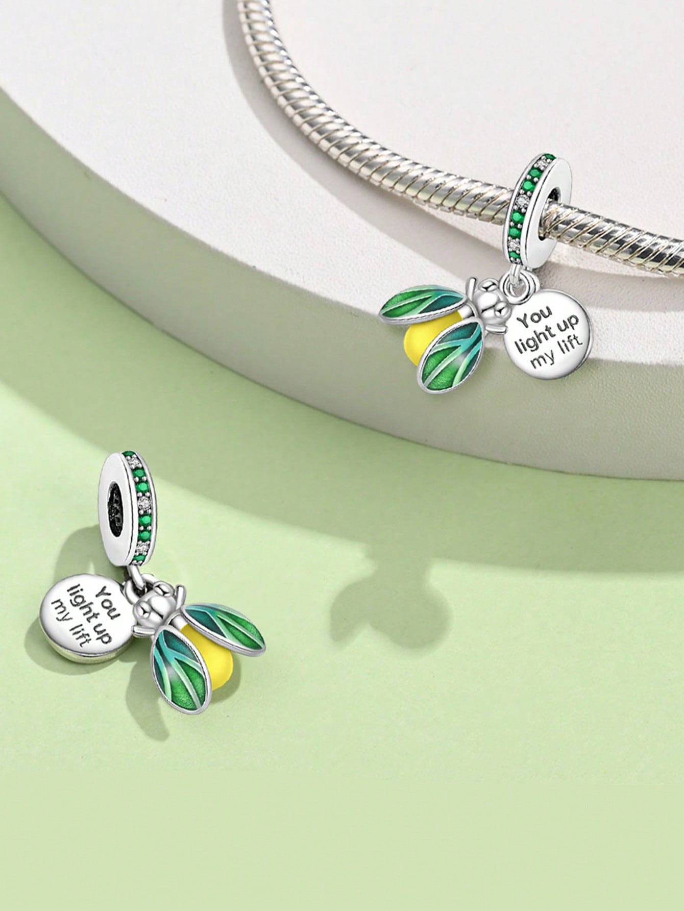 

Charms Plata Copper Colors Colorful Fireflies Beads Charm Pendant For Original Bracelet For Women Diy Jewelry Love Gift