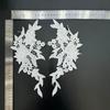 Lace Embroidery Pair Of Flowers, Polyester Light Embroidery Symmetrical Flower Pieces, Water-Soluble Lace, Hollow Lace Accessories Cloth Sticker