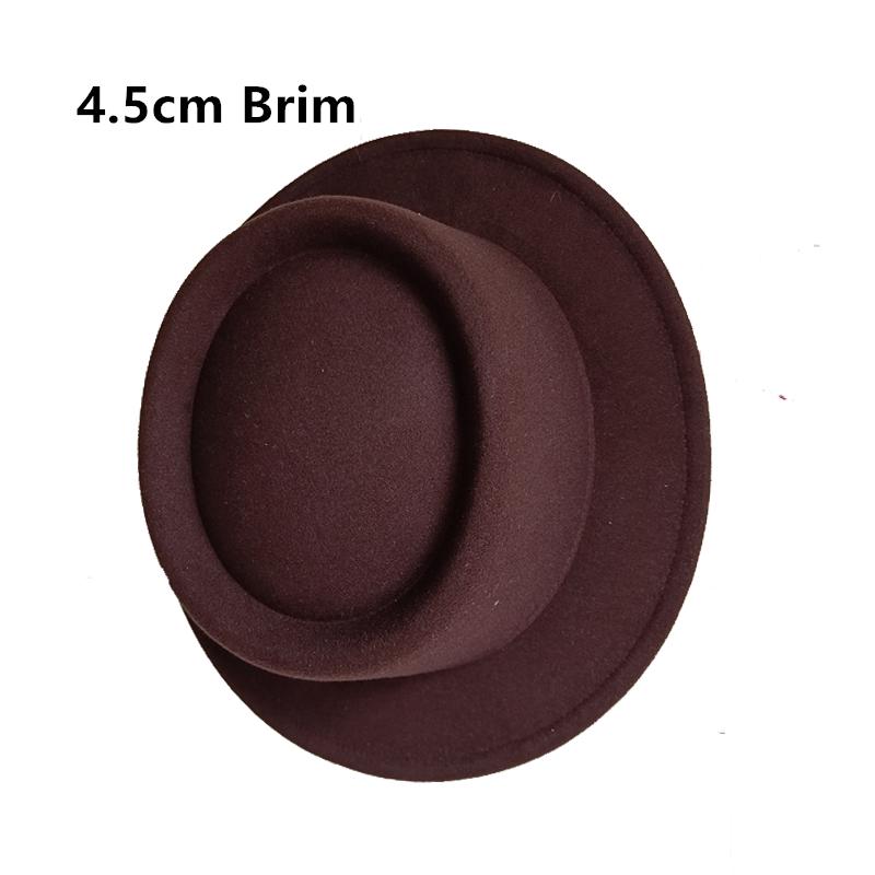 Klobouk Fedora 4,5 cm Tmavě purpurový Široký okraj Pánská móda Podzim/Zima Klobouk Pork Pie Svatba Dámský klobouk Gorras Para Hombres