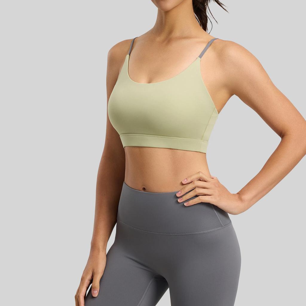 2026 New Cross Back Sports Bra Female Summer Thin Shockproof Yoga Fitness Bra Women