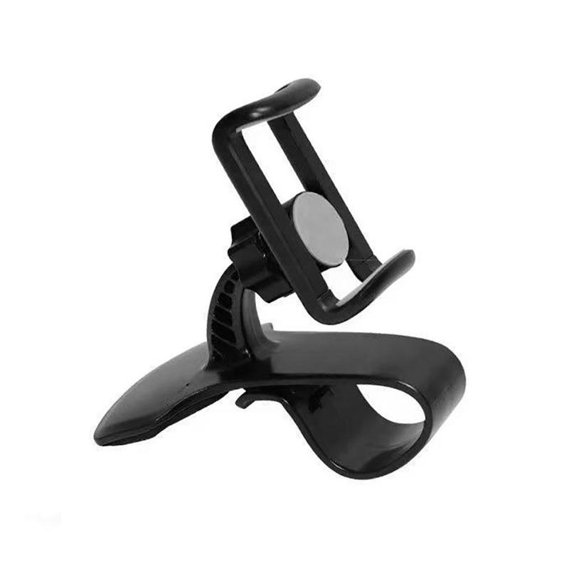 1Pc Black trument Panel Car Phone Holder Rearview Mirror Phone Holder Clip On Multifunctional GPS Navigation Bracket Car Part