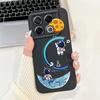 Soft Silicone TPU Matte Funda For Infinix GT 20 Pro / Infinix X6871 GT20Pro Phone Case Back Cover Astronaut Moon Night Painted