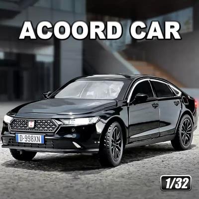 1:32 Honda Accord Models Civic Type-r Alloy Diecast Car Toys Sound Ligth Pull Back Doors Opened Vehices Children's Birthday Gift