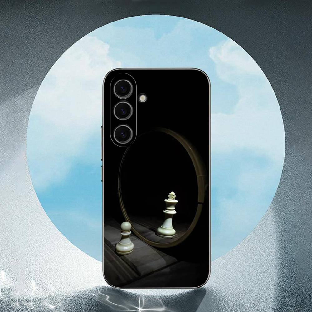 CHESS CHECK MATE For Samsung Galaxy S25 S24 S23 Ultra S22 S21 Plus S20 Black Soft Silicone Protective Case