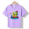 XH43 MINISO 2026 Summer New Printed Cotton Round Neck T-shirt for Children Aged 1-16, Boys and Girls