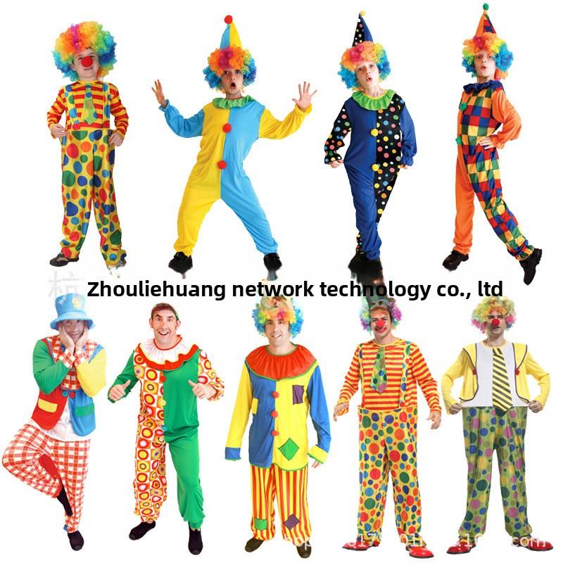 RTS 2026 Adult Echo Unisex Costume Set Polyester Spandex Funny Circus Jumpsuit Wig Hat Halloween Stage Carnival