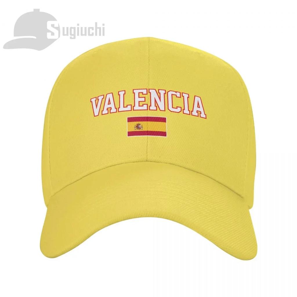 Valencia Travel City With Spain Country Flag Sun Baseball Cap Hats Adjustable For Men Women Unisex Cool Outdoor Hat