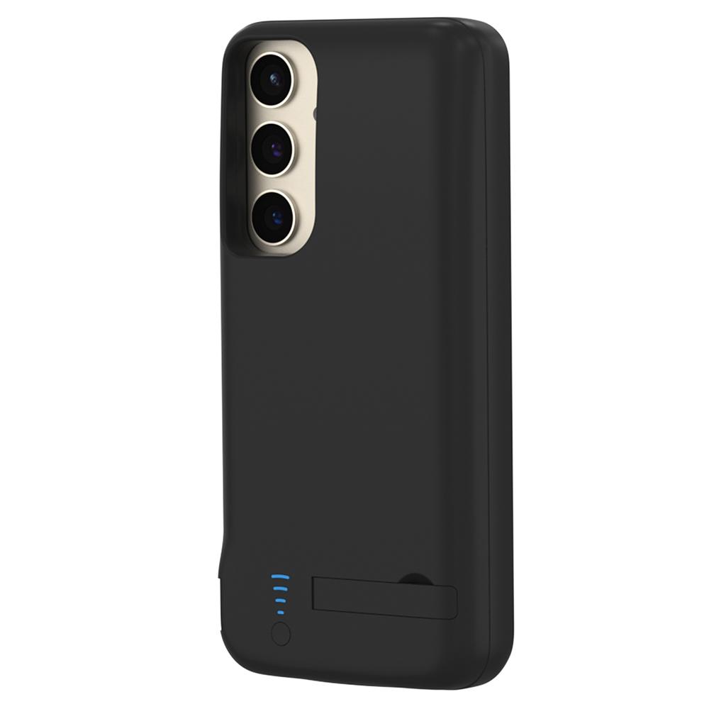 

E61 For Samsung Galaxy S25+/S24+ 5000mAh Phone Battery Case Charger Back Cover with Kickstand A