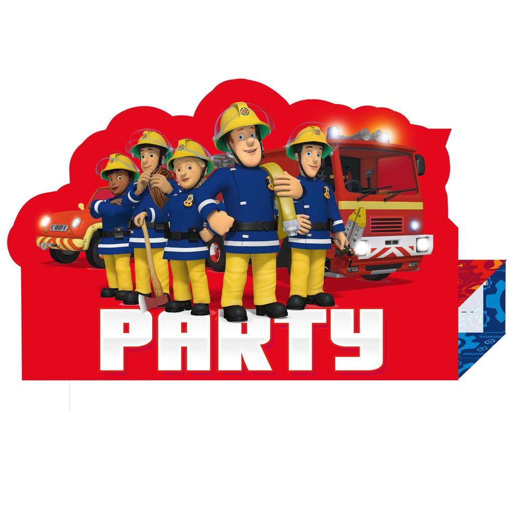 Fireman Sam Wedding Invitation (Pack of 8)