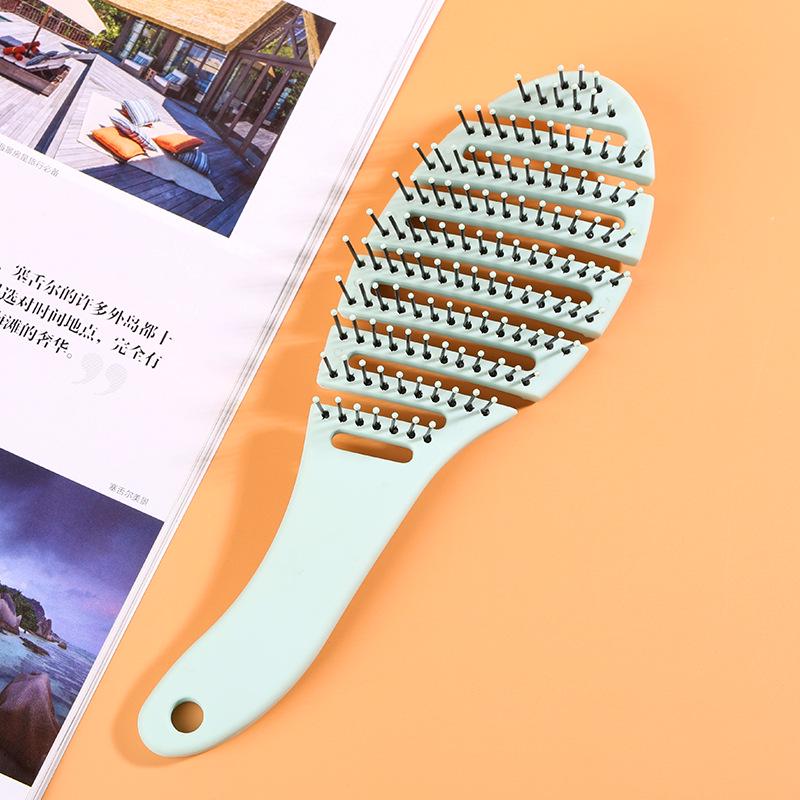 Women s Portable Anti-Static Scalp Massage Comb with Air Cushion мятный зеленый