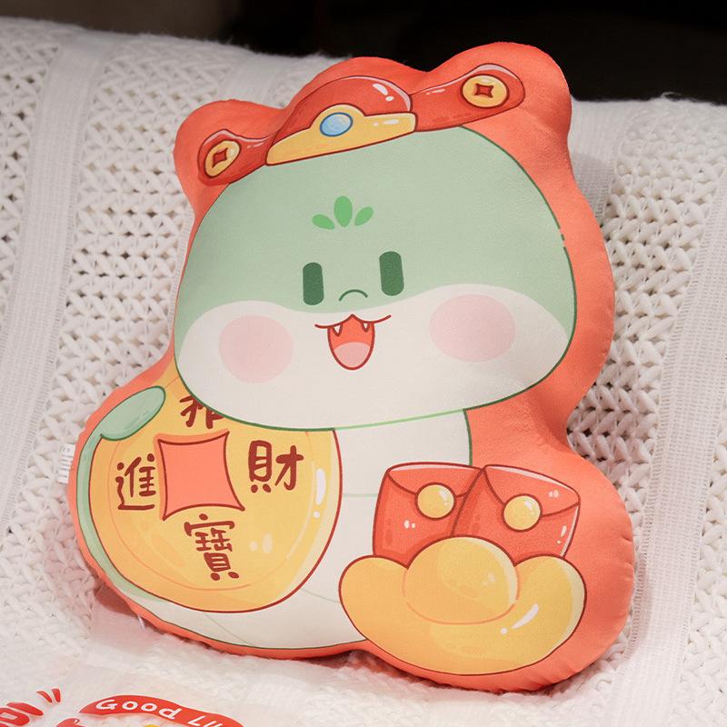 

Мультяшная подушка-игрушка с двусторонним принтом Год Змеи Color A