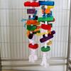 Parrot toys Vibrant wooden bird supplies Distinctive shape Diverse ways to play Complete variety Large bite bird toys