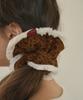 Ournostalgia Flower Tassel Scrunchie_Camel(O25-Acc05)