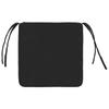 Seat Cushion Set 4 pcs Black 40 x 40 x 3 cm Velvet