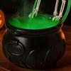 Generador de Niebla Espeluznante para Casa Encantada Halloween Caldero de Bruja Máquina de Niebla, Ultrasónico con LED Brillante, Cubo de Dulces de Plástico Creativo Accesorios Decoración de Fiesta