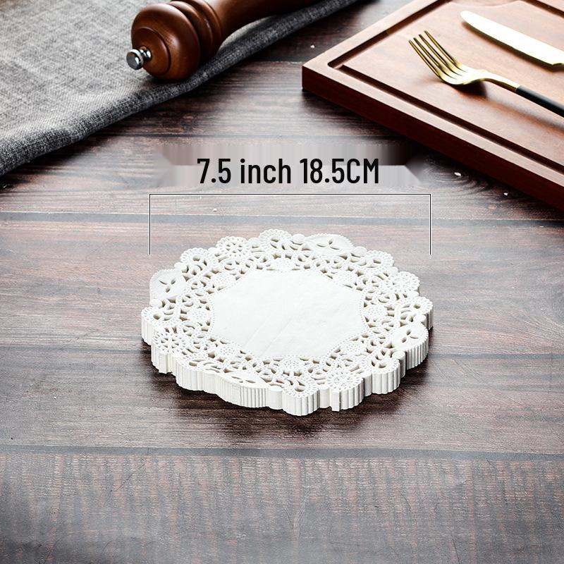 Lace Paper Doilies: Oil-Absorbing Baking Paper for Fried Foods, Cakes, and Bread - Round & Oval Floral Designs