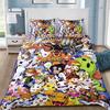 Cartoon Cover Pillowcase Bedding Set  D-DigimonS Greymons Adult Boy Girl Bedroom Decoration Children Single Double Large Size