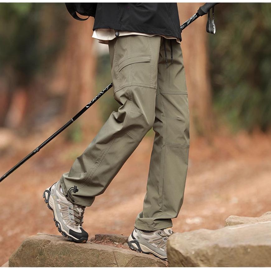 

Мужские всесезонные ветрозащитные водонепроницаемые брюки для хайкинга XL армия зеленый