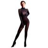 Ultra-Thin 5D High Neck Shiny Seamless Bodysuit Hollow Sexy Backless Open Crotch Transparent Silky Fun Full Body Suit