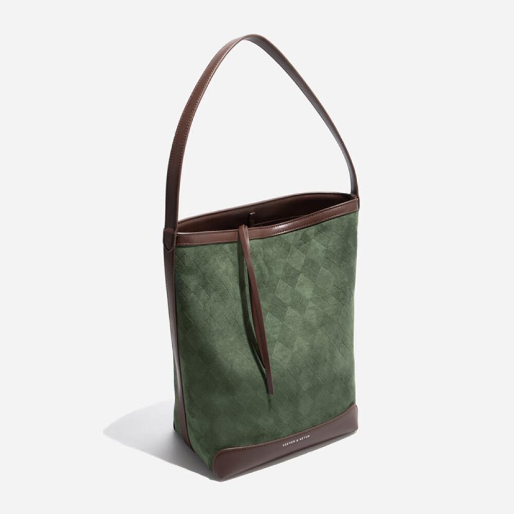 Bag Ladies Bag Large Capacity Tote Bag 2023 New Ladies Bucket Bag Commuter Travel Birthday Gift Green Long 24cm Wide 15cm High 33cm