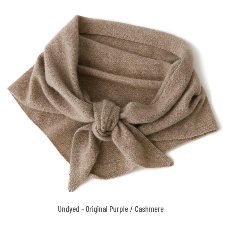 Women's 100% Pure Goat Cashmere Triangle Scarf - Autumn/Winter Knitted Warm Shawl