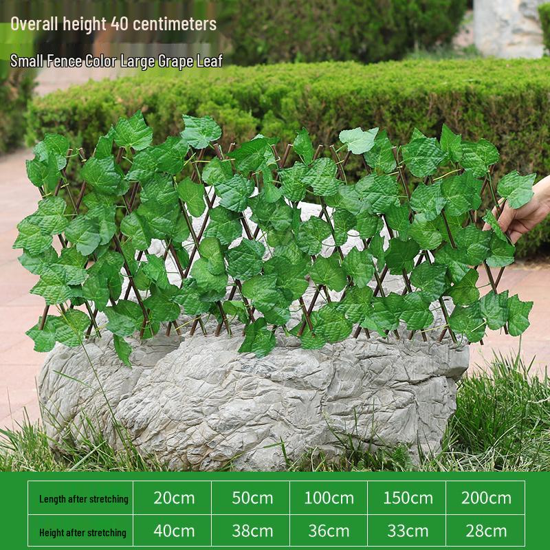 Retractable Wooden Picket Fence for Outdoor Greenery and Balcony Decoration