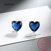 D VVS1 Heart Moissanite Earrings for Women Lab Grow Diamond Solid 925 Silver Plated Gold Stud Earring Oorbellen
