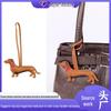 Exquisite Handmade PU Leather Sausage Dog Keychain Pendant - Cartoon Puppy Car Accessory