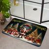 Christmas Santa Claus Entrance Welcome Doormat Bedroom Bedside Foot Mat Balcony Hallway Bath Non-slip Rugs Christmas Decorations