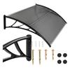 Canopy Over the Entrance Door, Balcony Roof, Window, Polycarbonate, Gray, 150x100