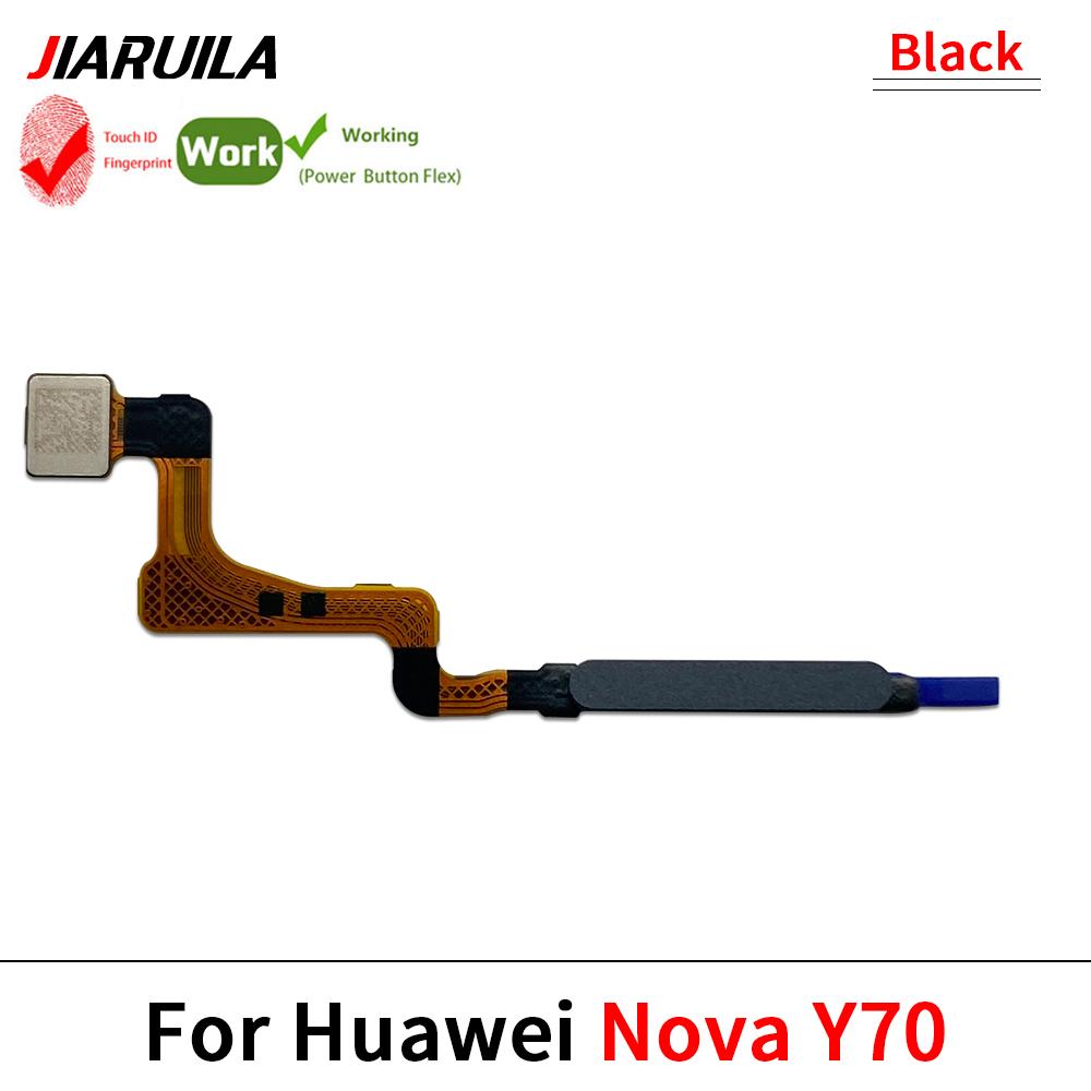 Home Button For Huawei Nova Y71 Plus Y71 Fingerprint Sensor Home Return Key Menu Power Button Flex Ribbon Cable Black White Blue