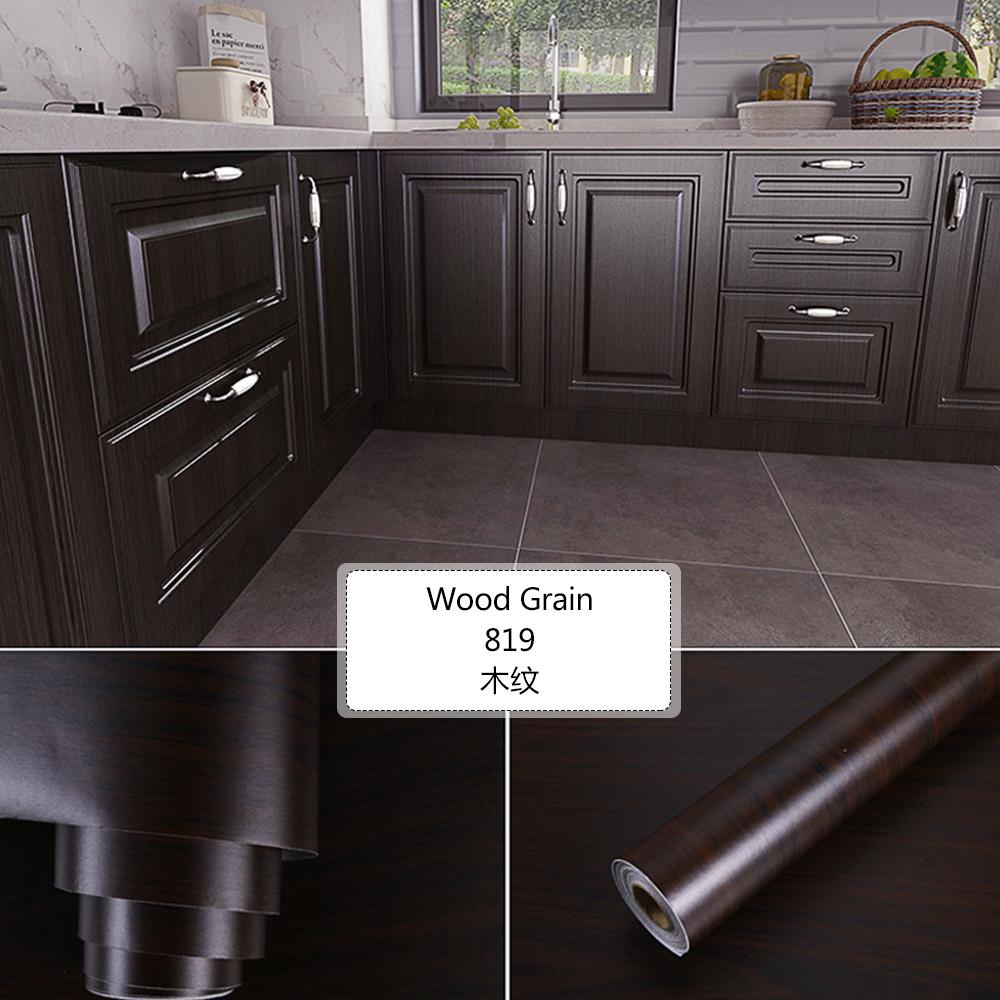 Thickened Wood Grain Self Adhesive Wallpaper Waterproof Wardrobe Tabletop Furniture Refurbished Adhesive Wallpapers 3D