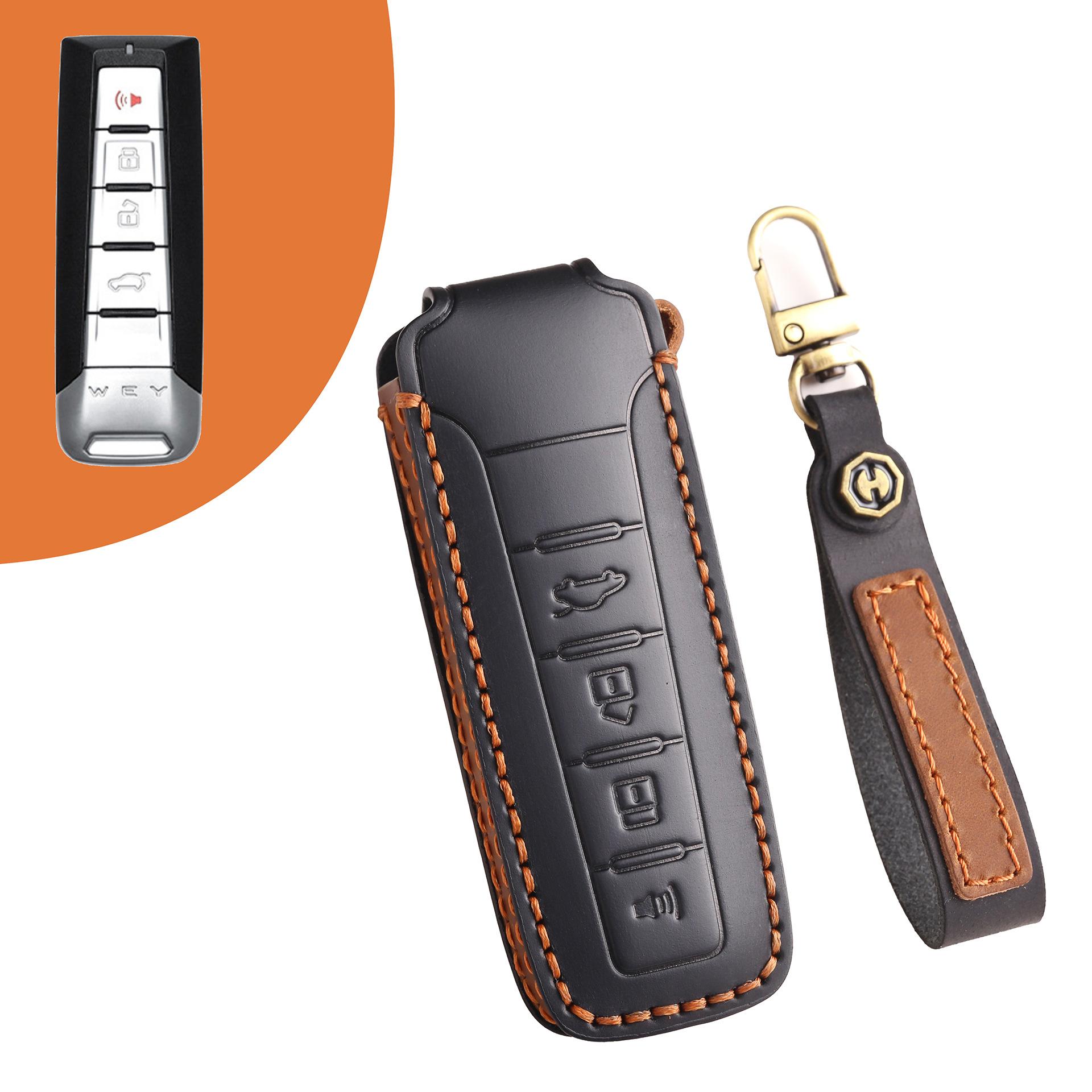 

Подходит для комплекта ключей Great Wall Wei Pai vv5 vv6 mocha latte buckle VV7 автомобиль макиато WEY кожаная сумка чёрный
