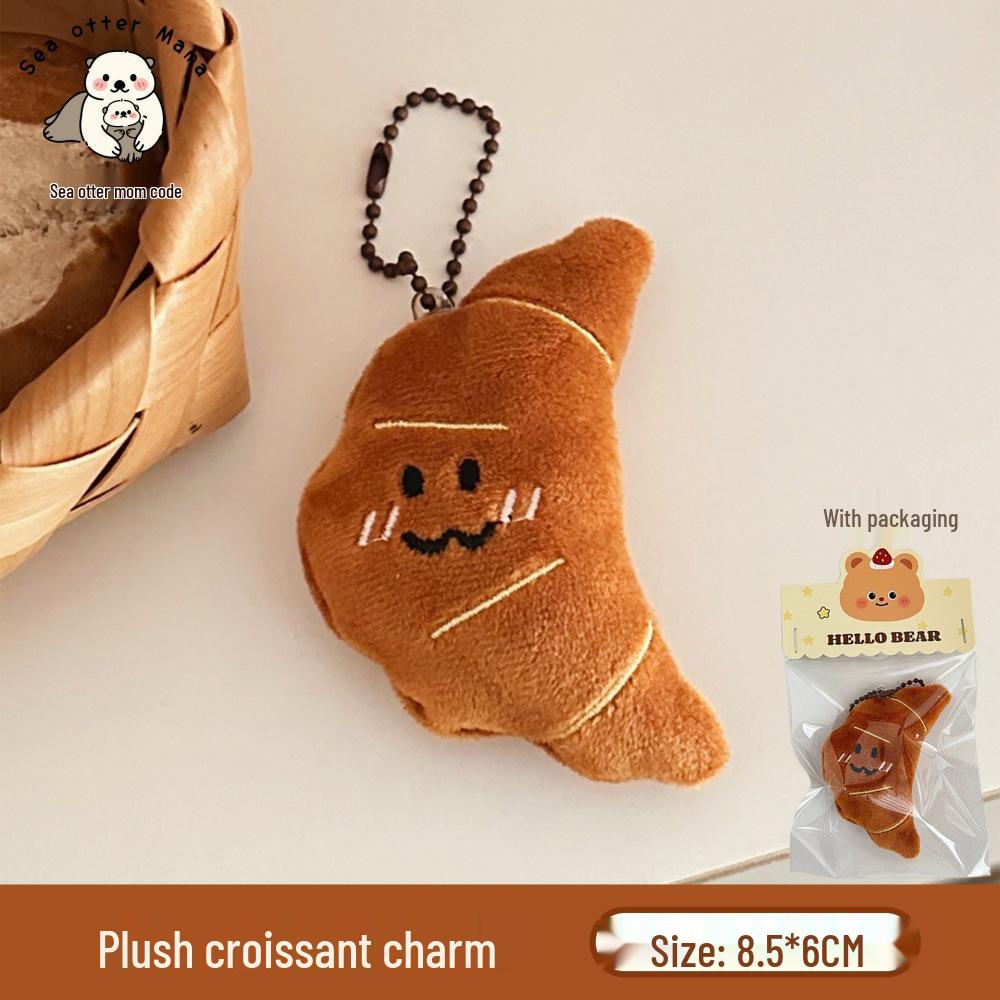 Cute Food Plushie Keychain: Creative Plush Food Toy Doll Pendant for Bags and Keyrings